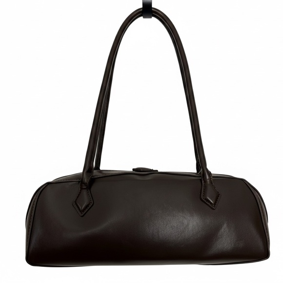 Rachel Zoe Chocolate Brown Barrel Bag RZ-8585 NWT - Picture 6 of 7